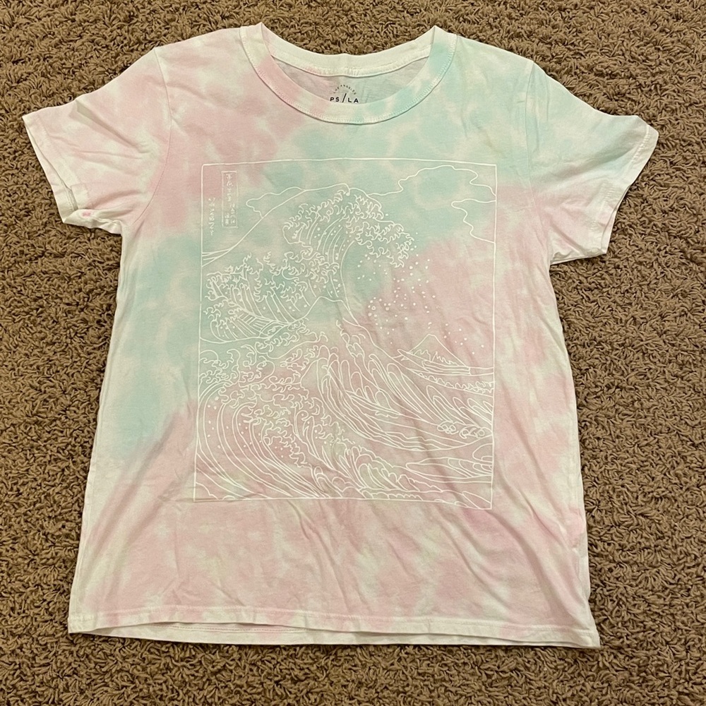 PacSun Tie Dye Wave Graphic Tee